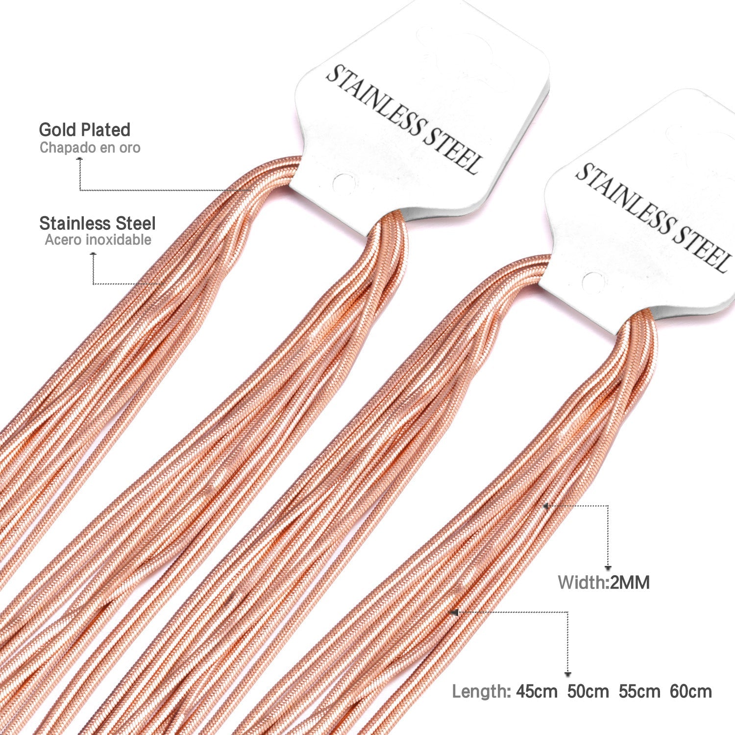 ASON 10pcs / Accessory ChainStainless Steel asonjewelry