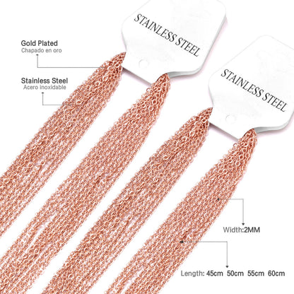 ASON 10pcs / 1mm~2mm Cross Link Stainless Steel asonjewelry