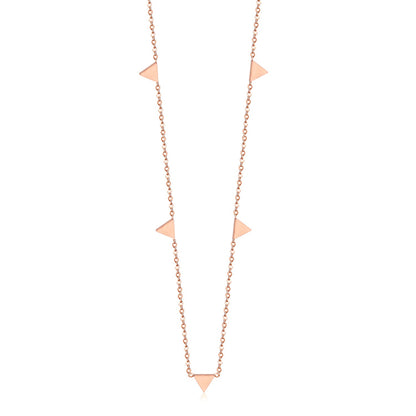 Triangle pendant necklace in three colors 35+15cm asonjewelry