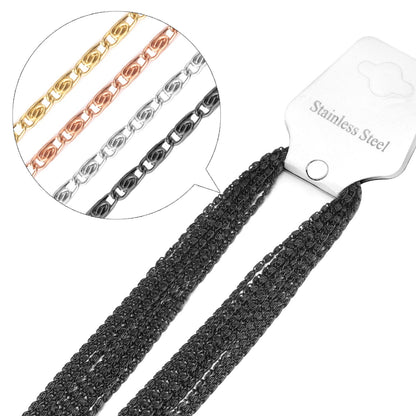 ASON 10pcs / 2mm*45cm 50cm 55cm 60cm U-Shape Stainless Steel Chains asonjewelry