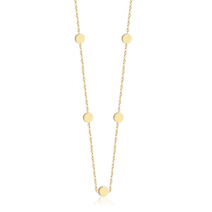 Three colors circle pendant necklace 35+15cm