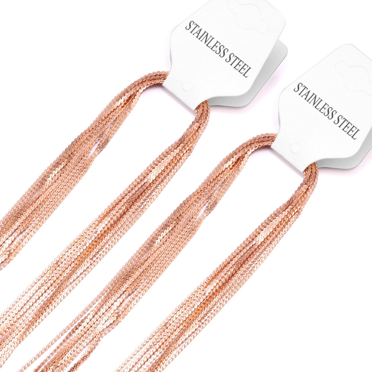 ASON 10pcs / 2mm*45cm 50cm 55cm 60cm S-Shape Stainless Steel Chains asonjewelry