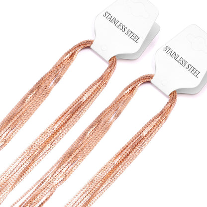 ASON 10pcs / 2mm*45cm 50cm 55cm 60cm S-Shape Stainless Steel Chains asonjewelry