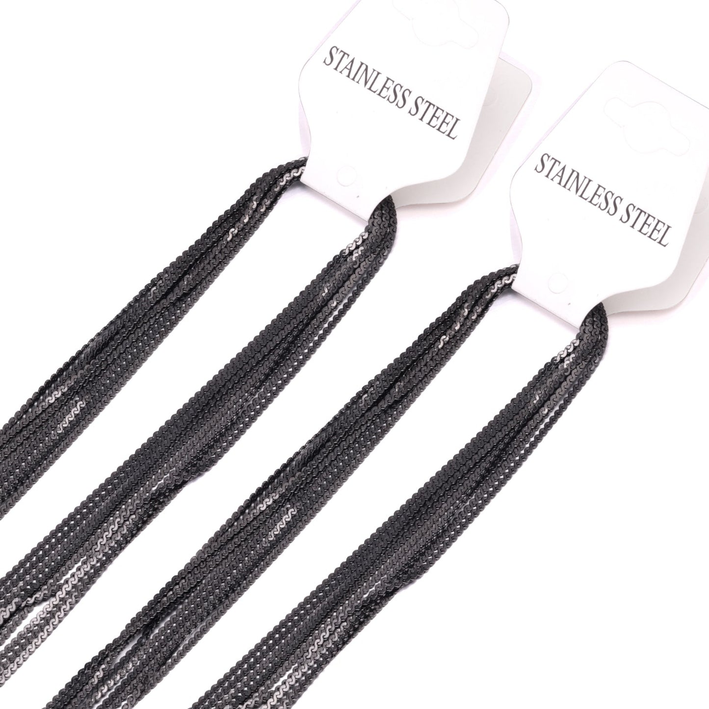 ASON 10pcs / 2mm*45cm 50cm 55cm 60cm S-Shape Stainless Steel Chains asonjewelry