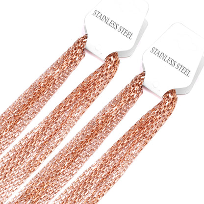 ASON 10pcs / 2mm*45cm 50cm 55cm 60cm long box with chain asonjewelry