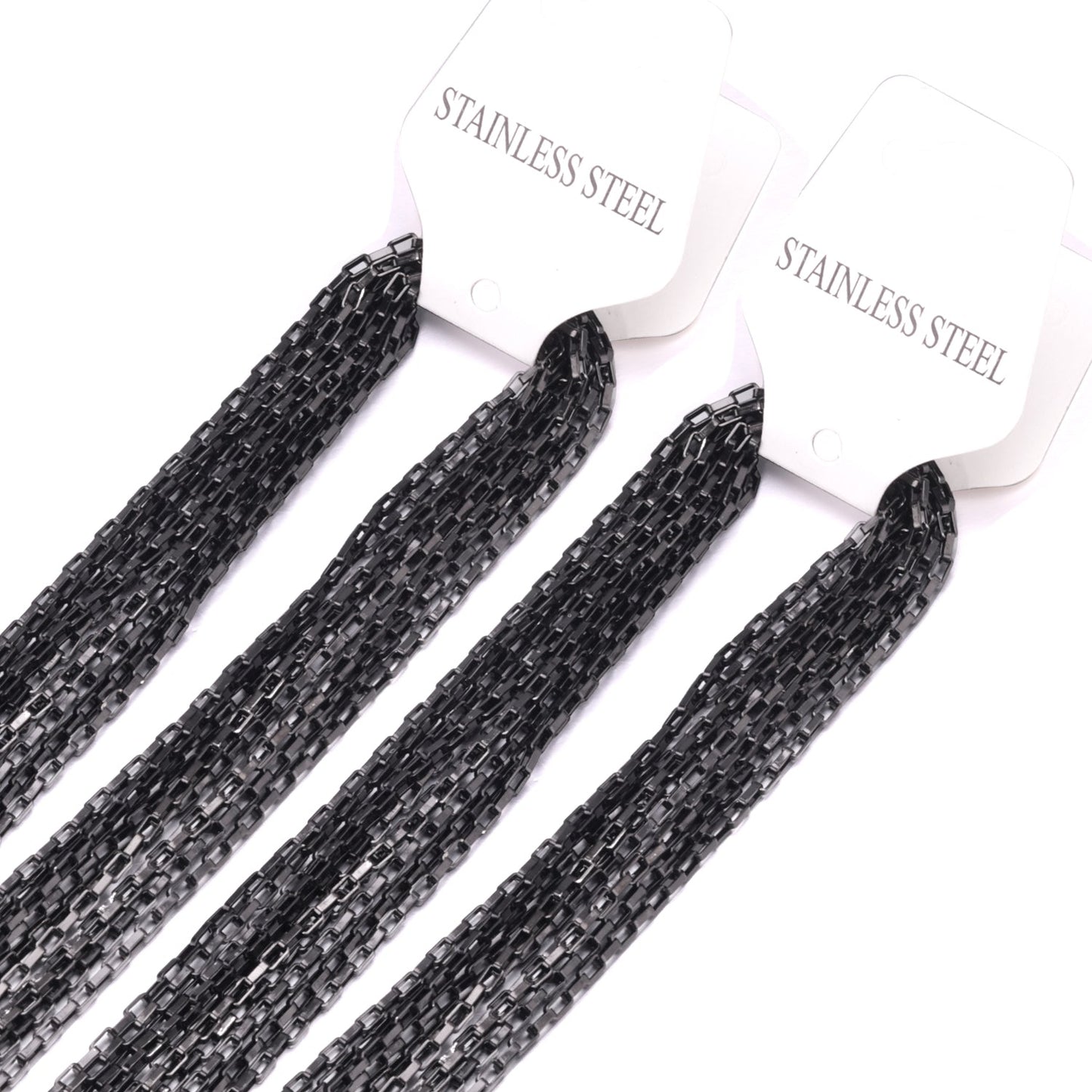 ASON 10pcs / 2mm*45cm 50cm 55cm 60cm long box with chain asonjewelry