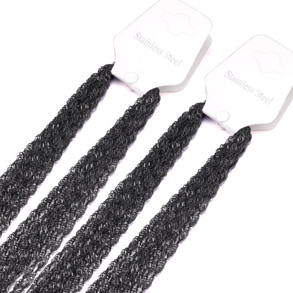ASON 10pcs / 2mm*45cm 50cm 55cm 60cm Stainless Steel Chain with Ripple Shape asonjewelry