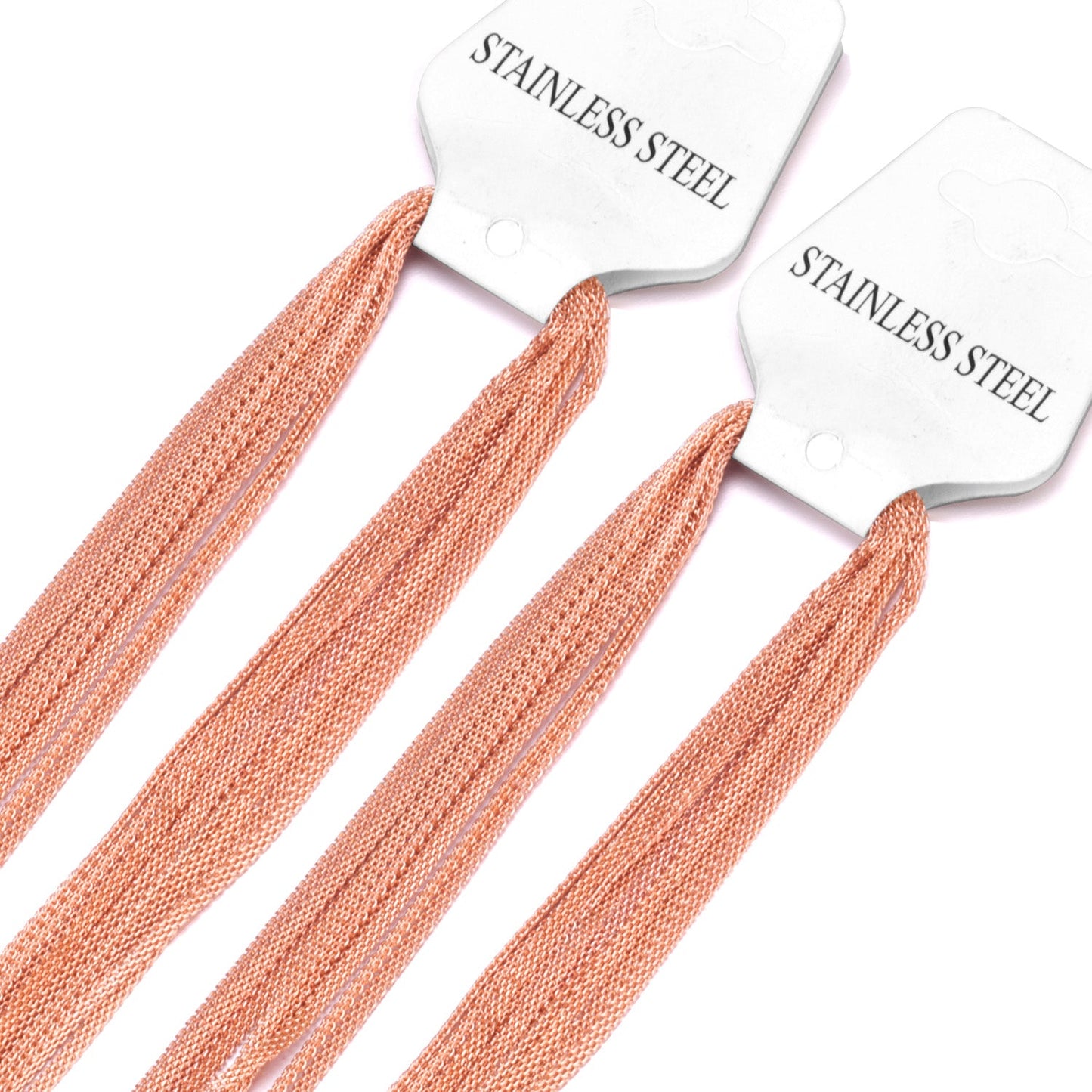 ASON 10pcs / 2mm*45cm 50cm 55cm 60cm Flat Mesh with Chains asonjewelry