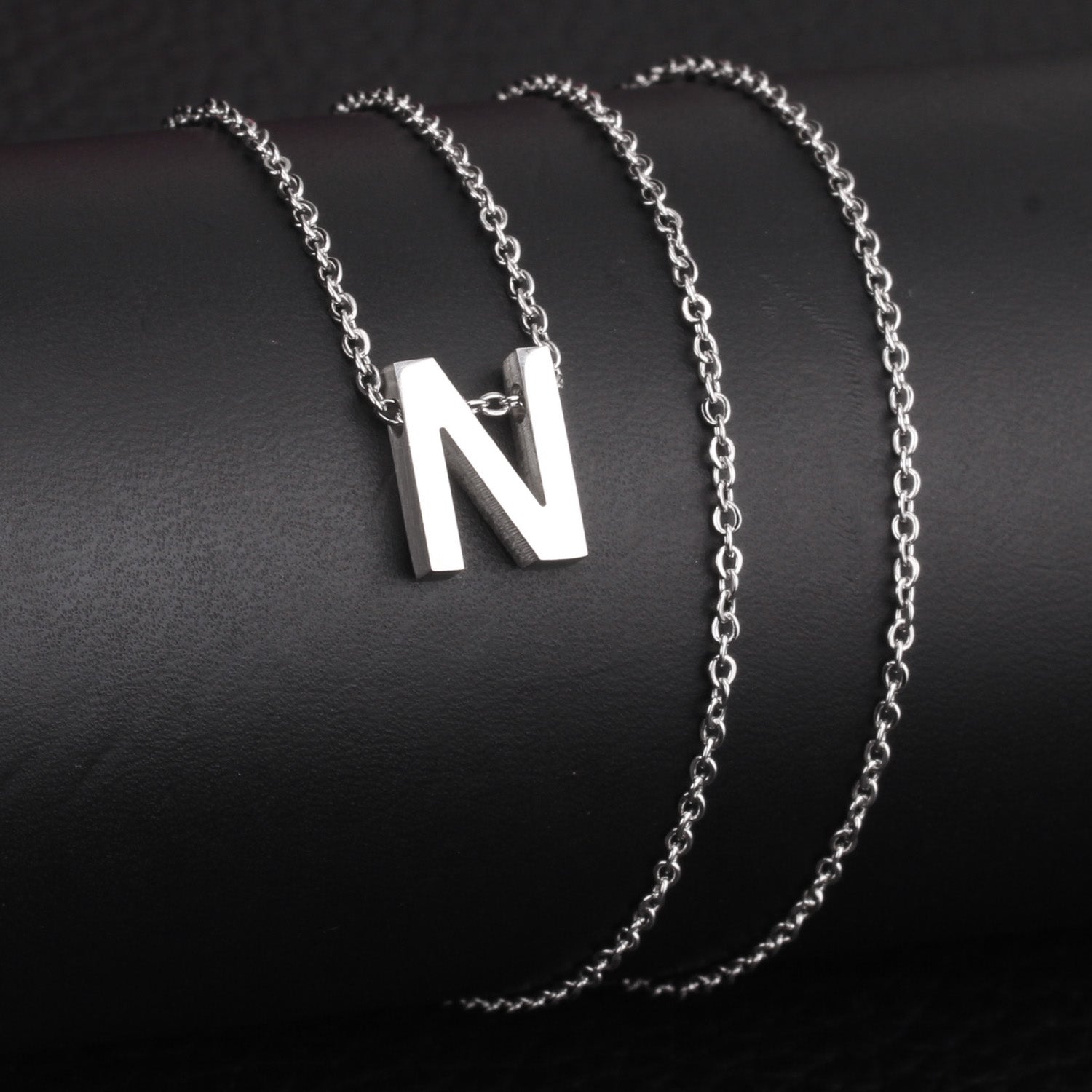 ASON Delicate Classic Style Initial 26 Letters Alphabet Chain Pendant Necklace Stainless Steel Color Jewelry Chokers asonjewelry