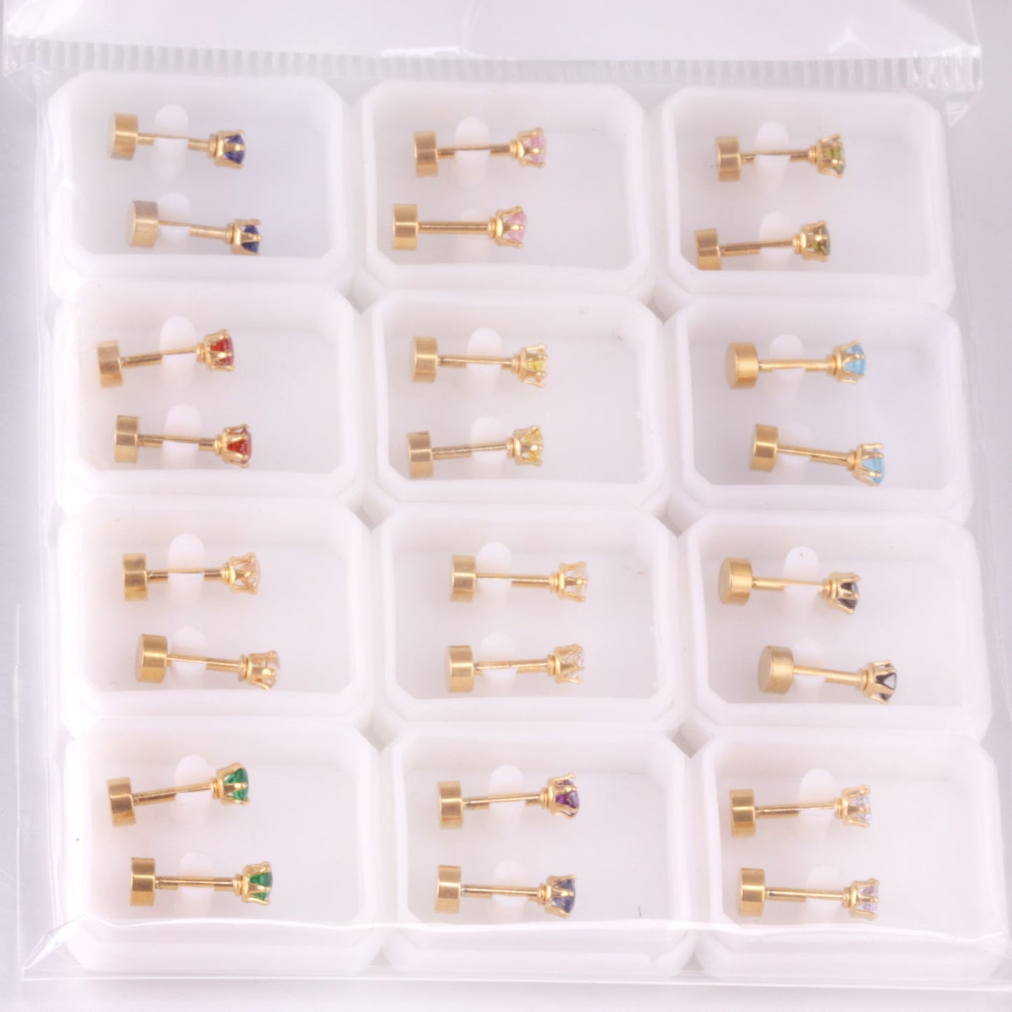 3mm/6mm Steel/Gold Round Mixed Drill Plugs asonjewelry