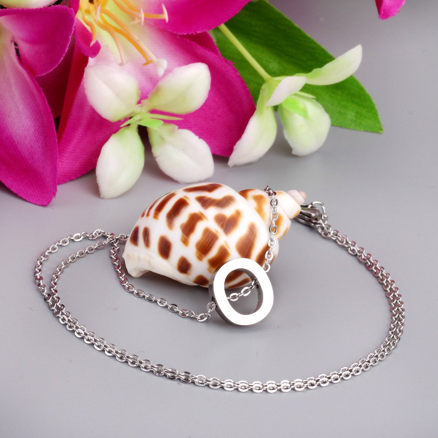 ASON Delicate Classic Style Initial 26 Letters Alphabet Chain Pendant Necklace Stainless Steel Color Jewelry Chokers asonjewelry