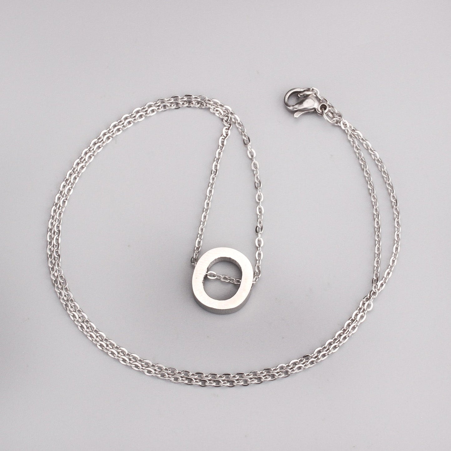 ASON Delicate Classic Style Initial 26 Letters Alphabet Chain Pendant Necklace Stainless Steel Color Jewelry Chokers asonjewelry