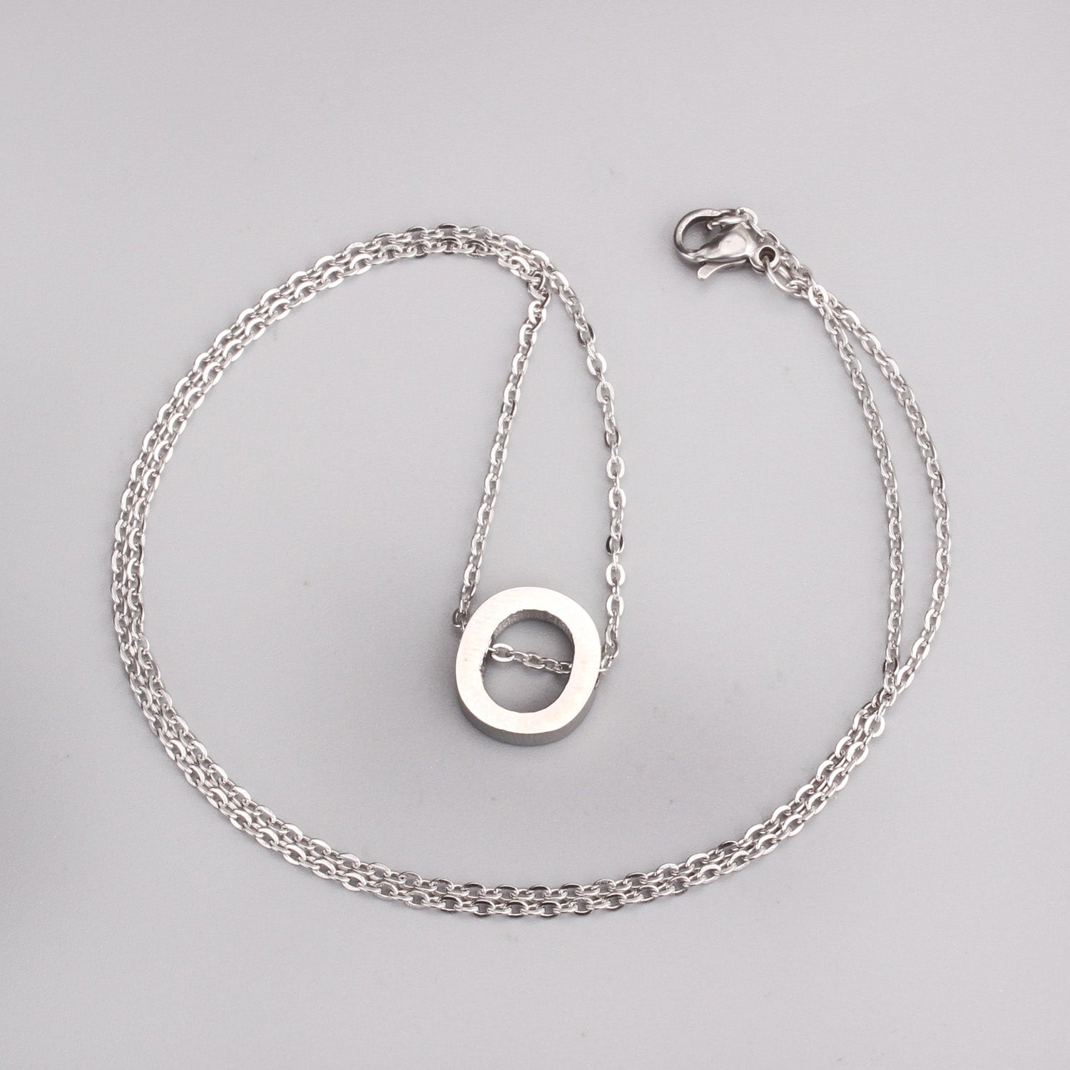 ASON Delicate Classic Style Initial 26 Letters Alphabet Chain Pendant Necklace Stainless Steel Color Jewelry Chokers asonjewelry