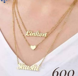Lettering customization style 4 316L asonjewelry