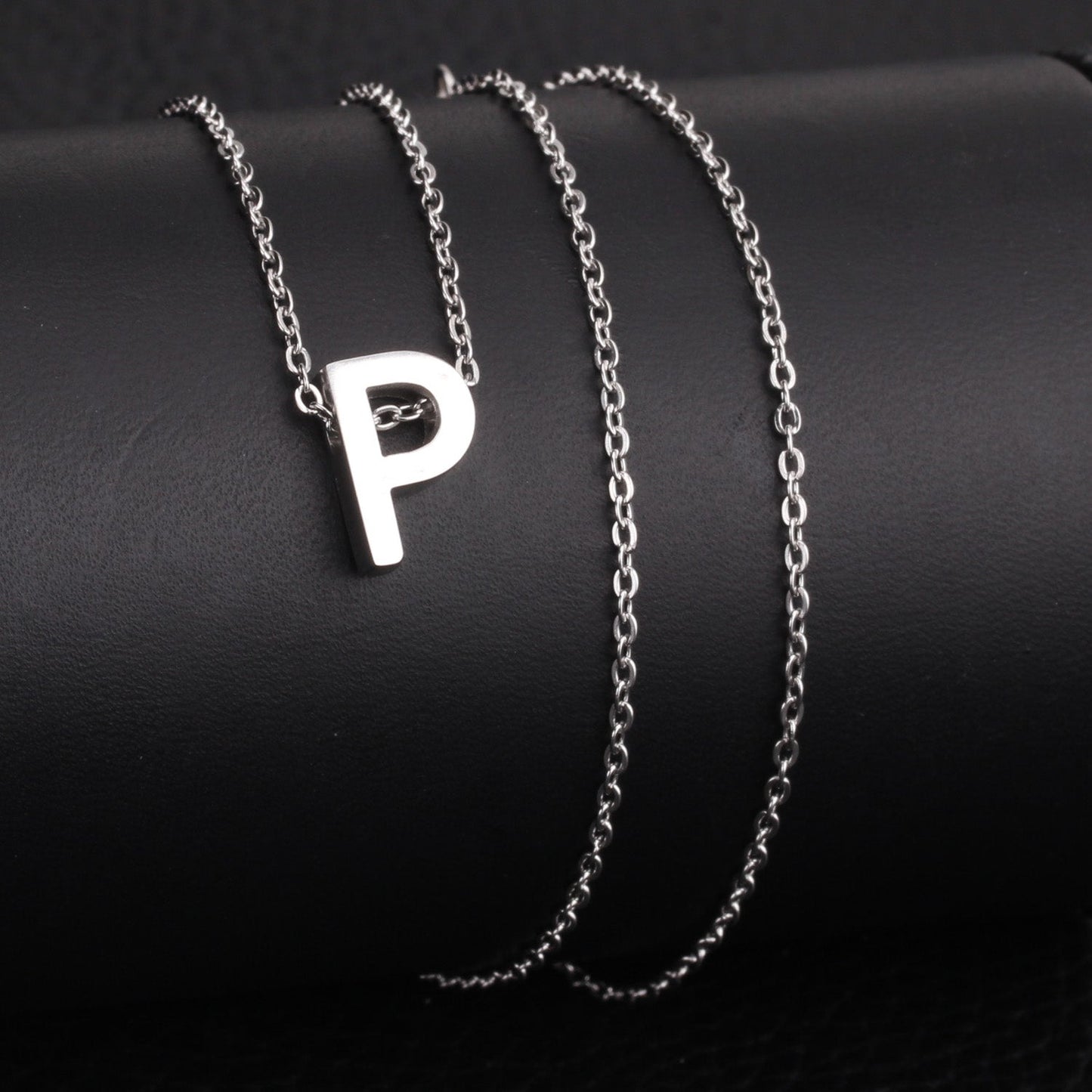 ASON Delicate Classic Style Initial 26 Letters Alphabet Chain Pendant Necklace Stainless Steel Color Jewelry Chokers asonjewelry