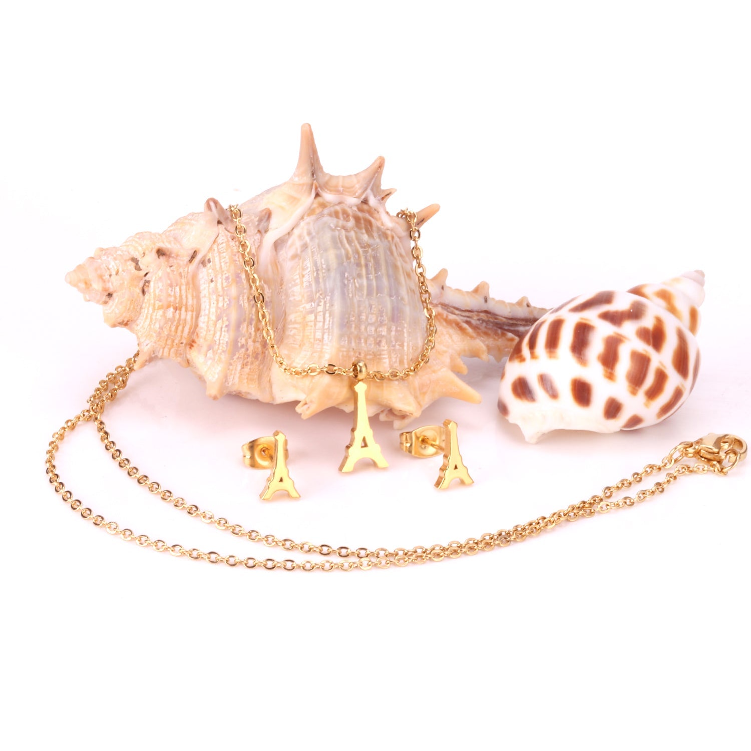 Steel/Gold Cut Smooth/Frosted Jewelry Set with/without Diamonds asonjewelry