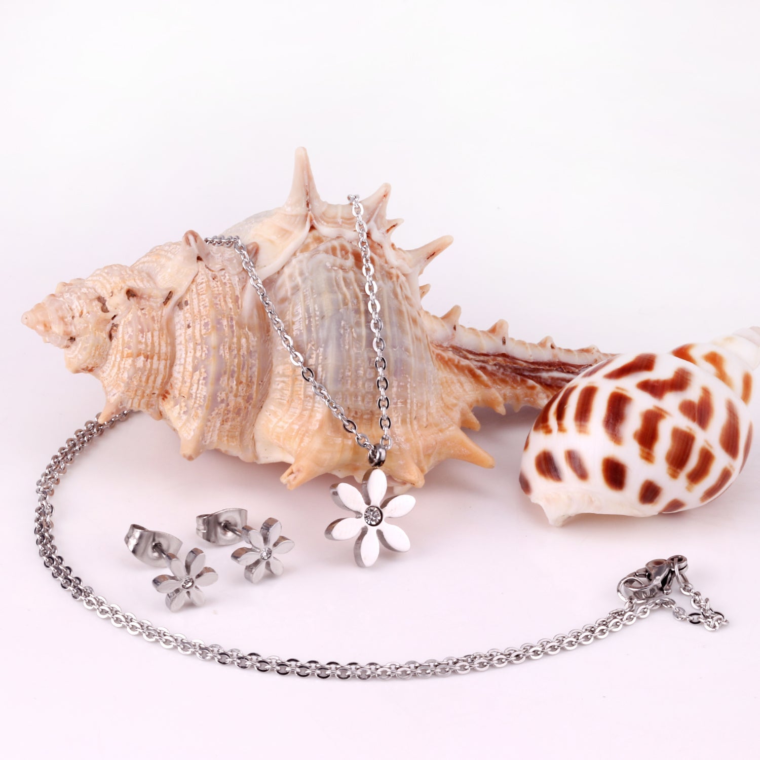 ASON Owl Cubic Zirconia Link Chain Pendant Necklace Jewelry Sets for Women/Girl Gold Color Fashion Piercing Stud Earrings asonjewelry