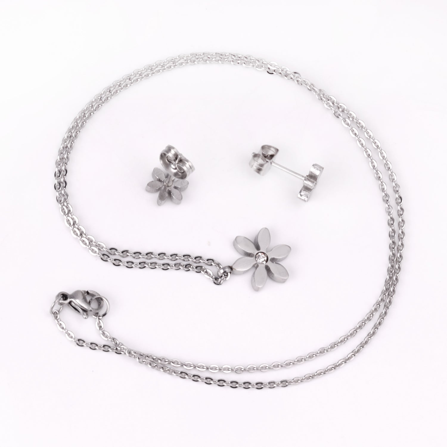 ASON Owl Cubic Zirconia Link Chain Pendant Necklace Jewelry Sets for Women/Girl Gold Color Fashion Piercing Stud Earrings asonjewelry