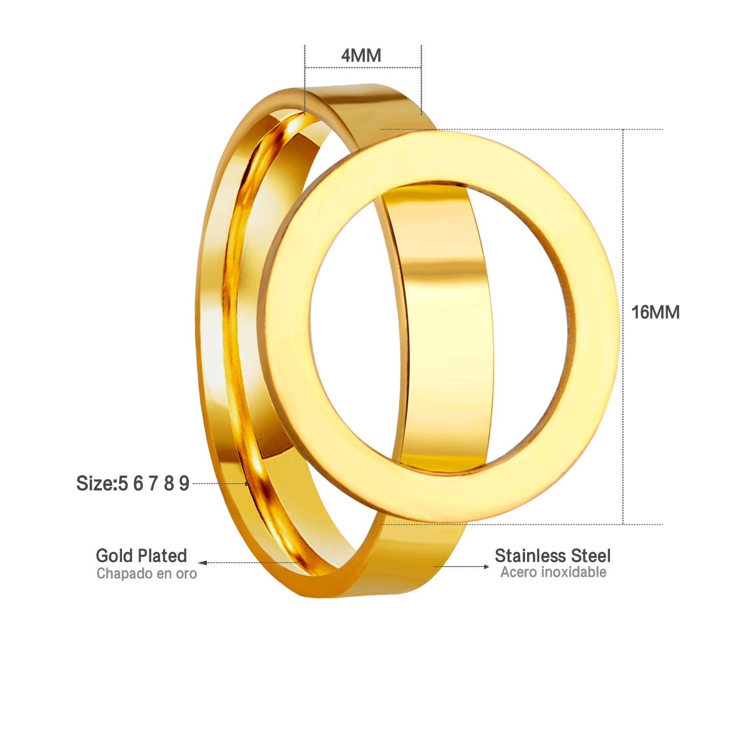 Exaggerated Personalized Textured Stainless Steel Ring asonjewelry