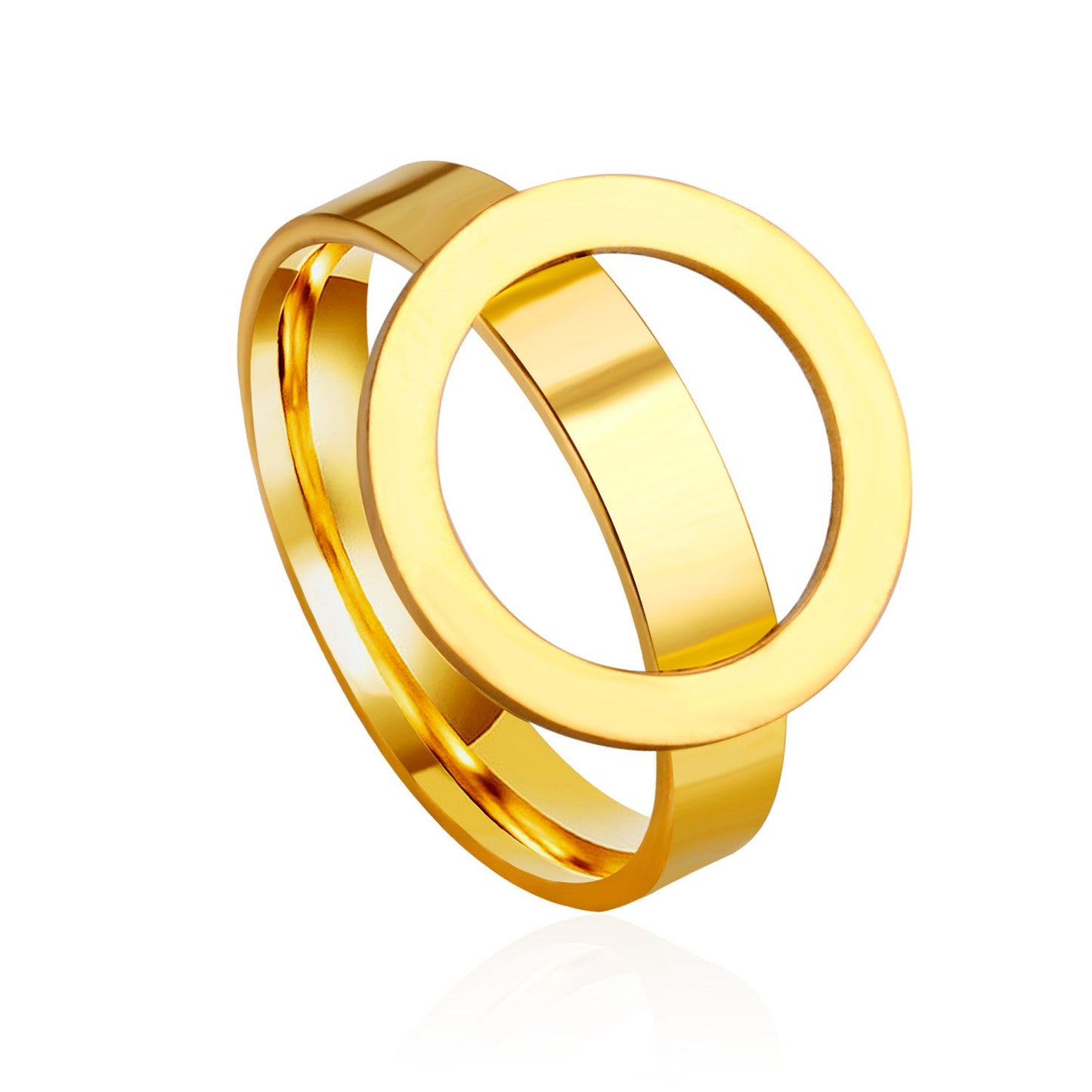 Exaggerated Personalized Textured Stainless Steel Ring asonjewelry