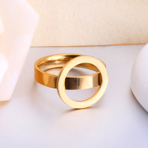 Exaggerated Personalized Textured Stainless Steel Ring