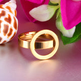 Exaggerated Personalized Textured Stainless Steel Ring