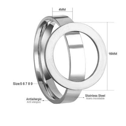 Exaggerated Personalized Textured Stainless Steel Ring asonjewelry