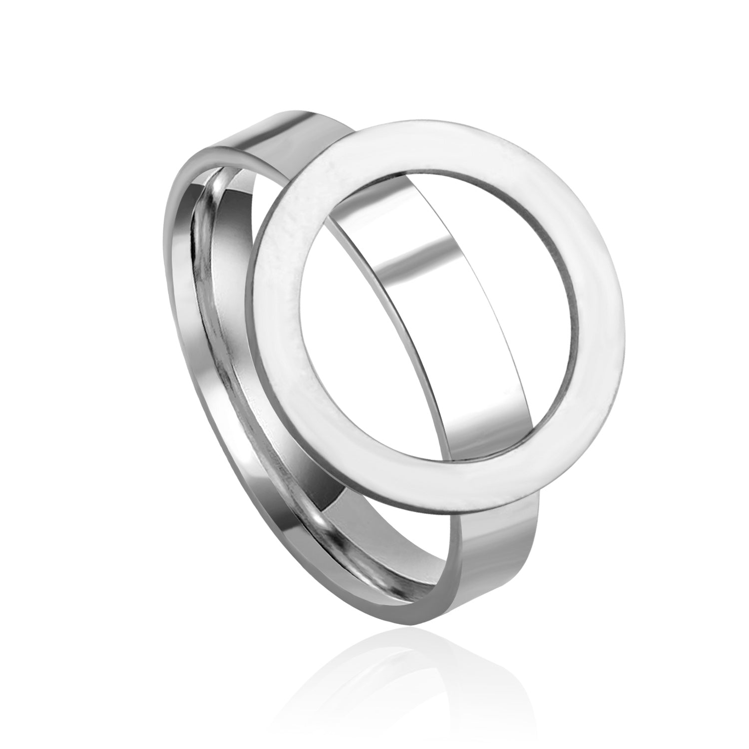 Exaggerated Personalized Textured Stainless Steel Ring asonjewelry