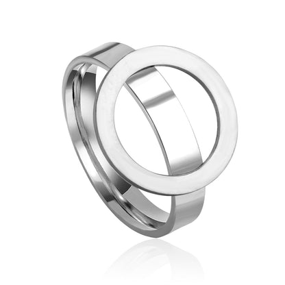 Exaggerated Personalized Textured Stainless Steel Ring asonjewelry