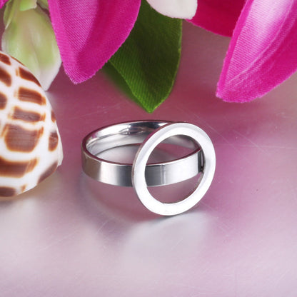 Exaggerated Personalized Textured Stainless Steel Ring asonjewelry