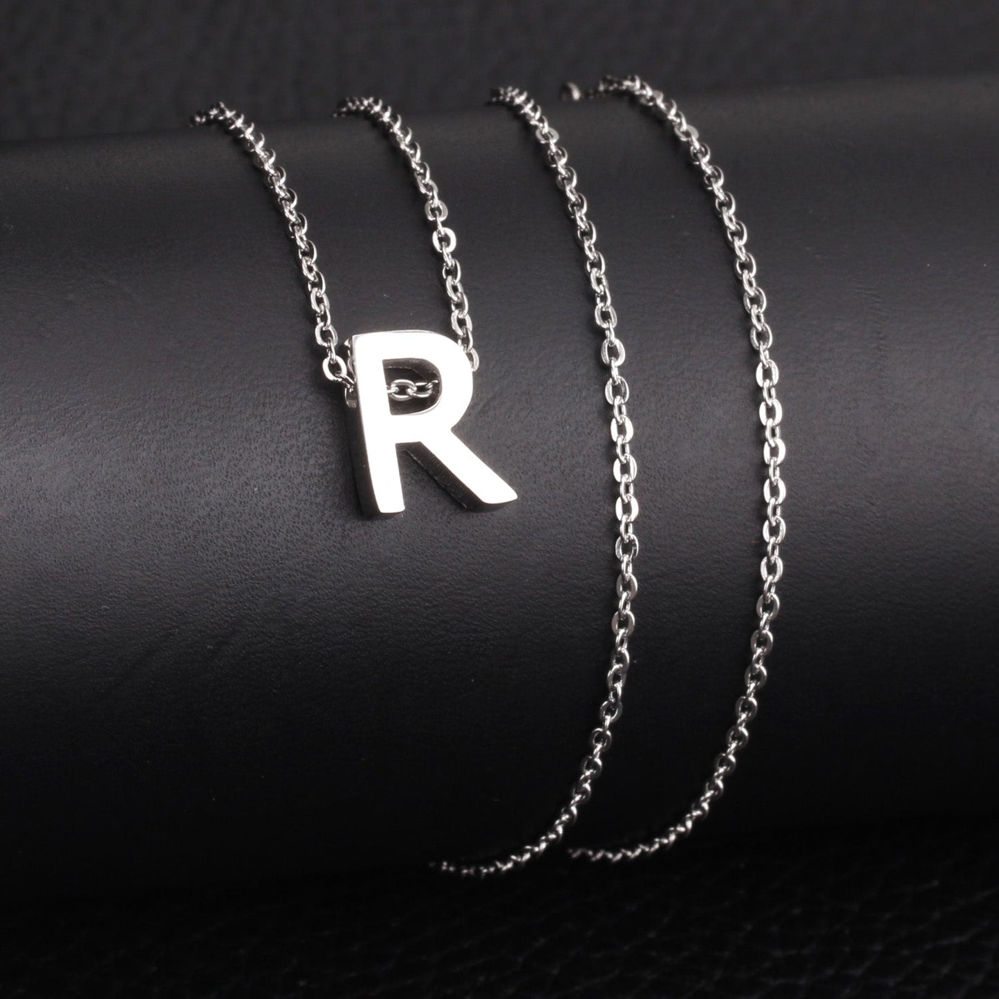 ASON Delicate Classic Style Initial 26 Letters Alphabet Chain Pendant Necklace Stainless Steel Color Jewelry Chokers asonjewelry