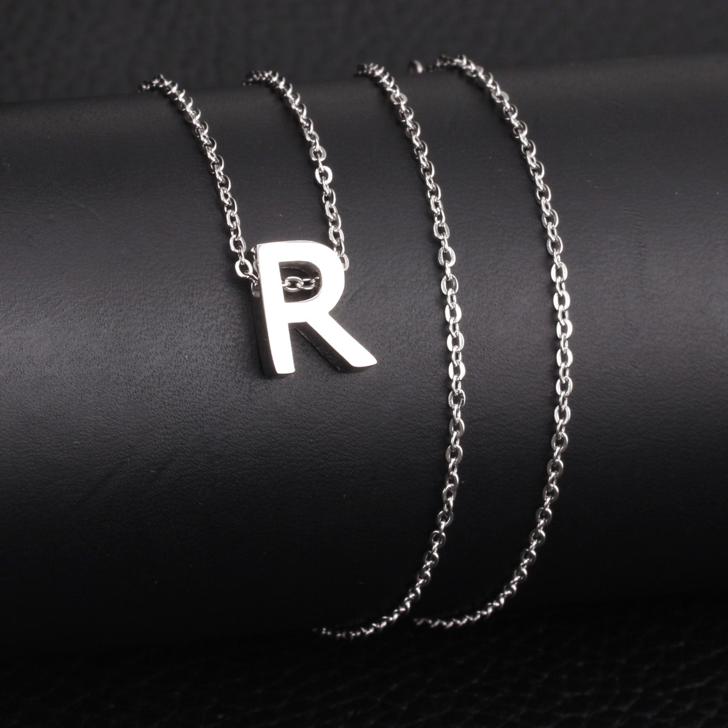 ASON Delicate Classic Style Initial 26 Letters Alphabet Chain Pendant Necklace Stainless Steel Color Jewelry Chokers asonjewelry