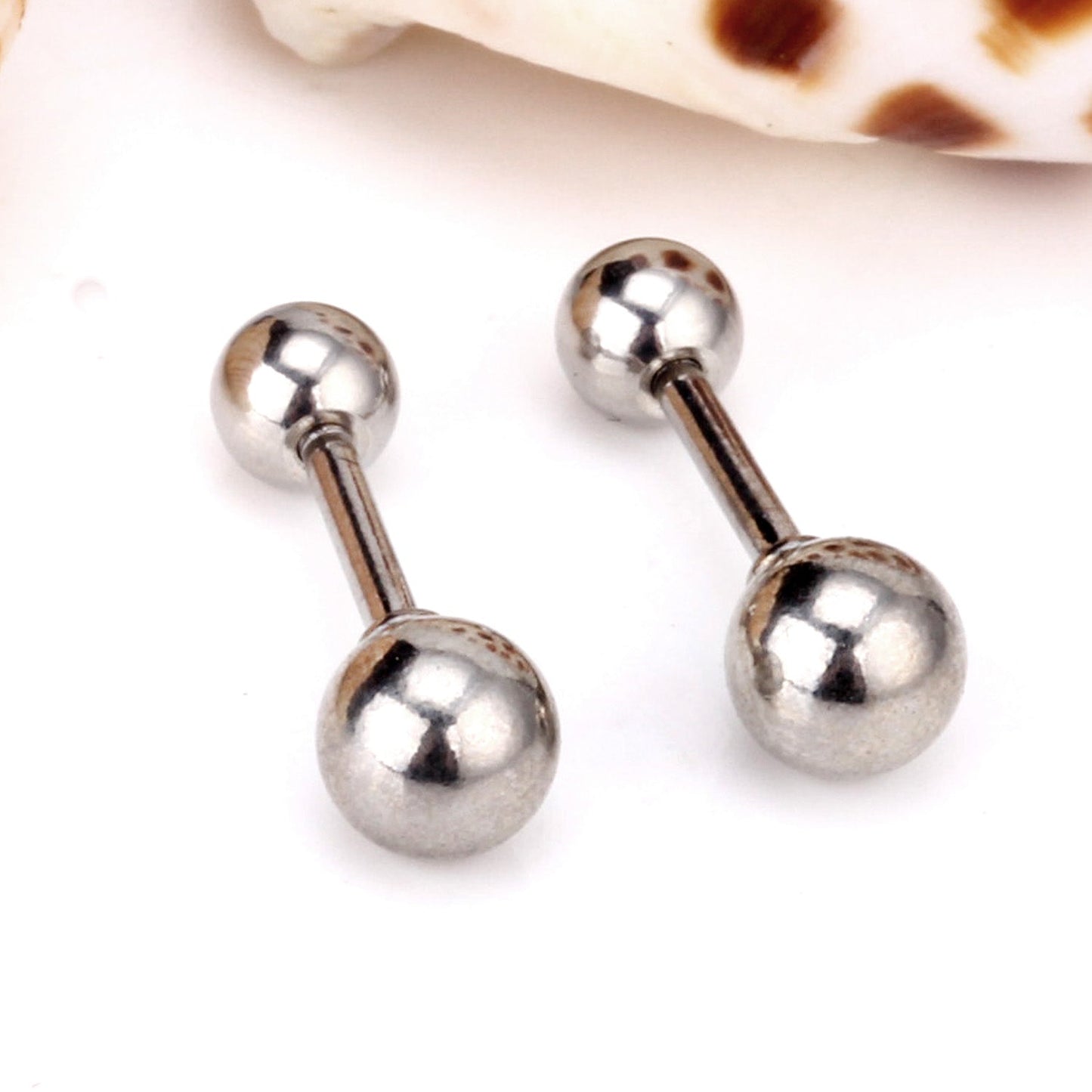 3mm - 7mm 12pc Gold Color Steel Color Steel Bead Screwback Stud Earrings asonjewelry
