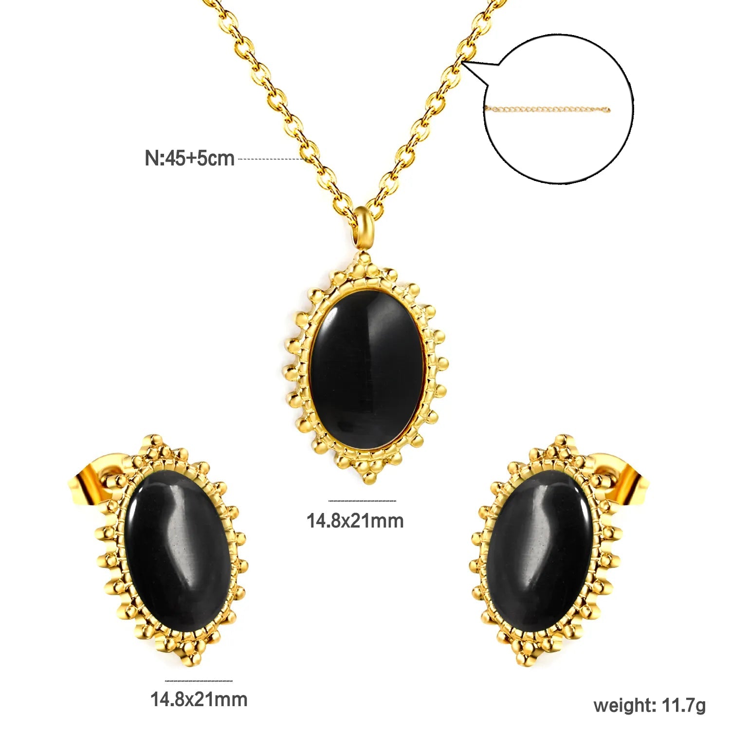 14.8*24mm loose bead side oval with green/white/black/red cat's eye stone set asonjewelry