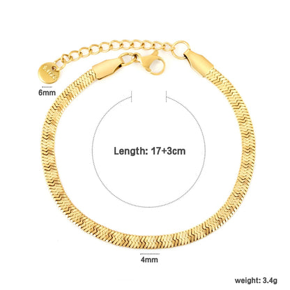 4.00 pieces of flower-shaped blade chain 17+3cm+6mm with round end, brand "Yuanzhi", bracelet, steel color/golden asonjewelry