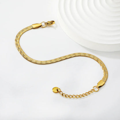 4.00 pieces of flower-shaped blade chain 17+3cm+6mm with round end, brand "Yuanzhi", bracelet, steel color/golden asonjewelry