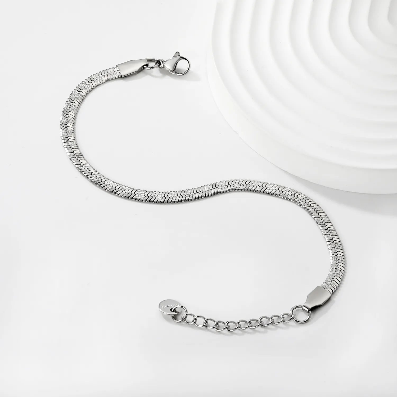 4.00 pieces of flower-shaped blade chain 17+3cm+6mm with round end, brand "Yuanzhi", bracelet, steel color/golden asonjewelry