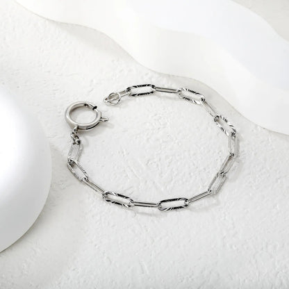 Carpet embossed chain 0.9*4*12mm long cross chain 17cm without spring clasp. Hand chain. Steel color/Golden asonjewelry