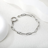 Carpet embossed chain 0.9*4*12mm long cross chain 17cm without spring clasp. Hand chain. Steel color/Golden asonjewelry