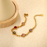 8.6*8.6mm multi-color zirconia beads in five colors, 3mm bead necklace, 18+3cm+6mm round pendant, bracelet, gold asonjewelry