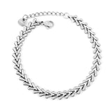 Width: 5.8mm, Thickness: 2.1mm, Heart-shaped twisted chain, 17+3cm+6mm round tail, Brand: Label, Hand chain, Steel color/Golden asonjewelry