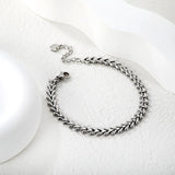 Width: 5.8mm, Thickness: 2.1mm, Heart-shaped twisted chain, 17+3cm+6mm round tail, Brand: Label, Hand chain, Steel color/Golden asonjewelry