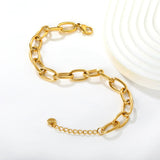 5.2 * 29mm chain accessory 0.3 cross chain 18 + 3cm + 6mm round tail brand bracelet gold asonjewelry
