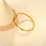 Width 14mm, inner diameter 60mm, irregular smooth textured wave silk satin bracelet, gold color asonjewelry