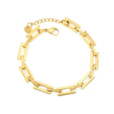 Width: 6.4mm, Thickness: 1.3mm, I-beam chain, 18+3cm+6mm round tail, brand name, bracelet, steel color/golden
