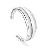 Bracelet Steel & Gold Open Bangle Versatile Basic Style - Asonjewelry