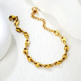 (Same as LPS95301G) Pig Nose Bracelet, Gold - Asonjewelry