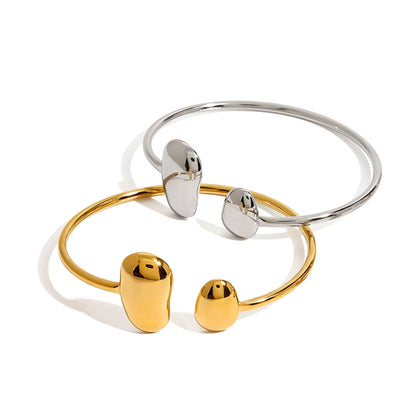 Waterdrop Bracelet Steel/Gold 2.5mm Wire Diameter 60cm Accessories: 13x21mm + 11x15mm