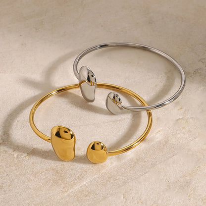 Waterdrop Bracelet Steel/Gold 2.5mm Wire Diameter 60cm Accessories: 13x21mm + 11x15mm