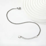 Width: 2.3mm, Thickness: 1.2mm. Double-bead chain, 17+3cm+6mm in length. Round tail style bracelet. Steel color/Gold. asonjewelry